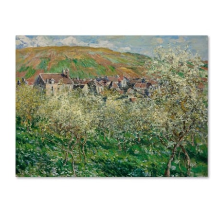 Monet 'Flowering Plum Trees' Canvas Art,14x19